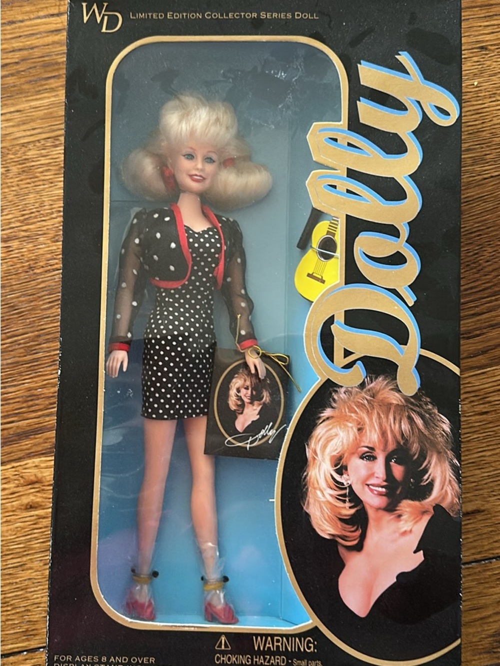 Dolly Limited Edition Black Polka Dot Doll with Red Trim